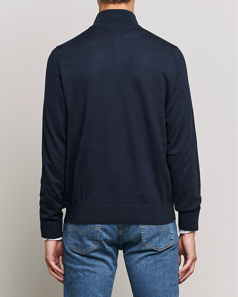 Herr | Tröjor | Morris | Merino Zip Cardigan Navy