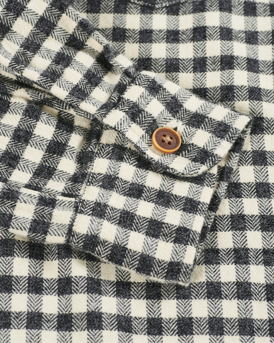 Herr | Skjortor | Morris | Winfell Check Overshirt Black/White