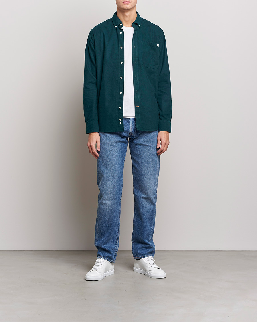 Herr | Skjortor | Morris | Original Brushed Oxford Shirt Green