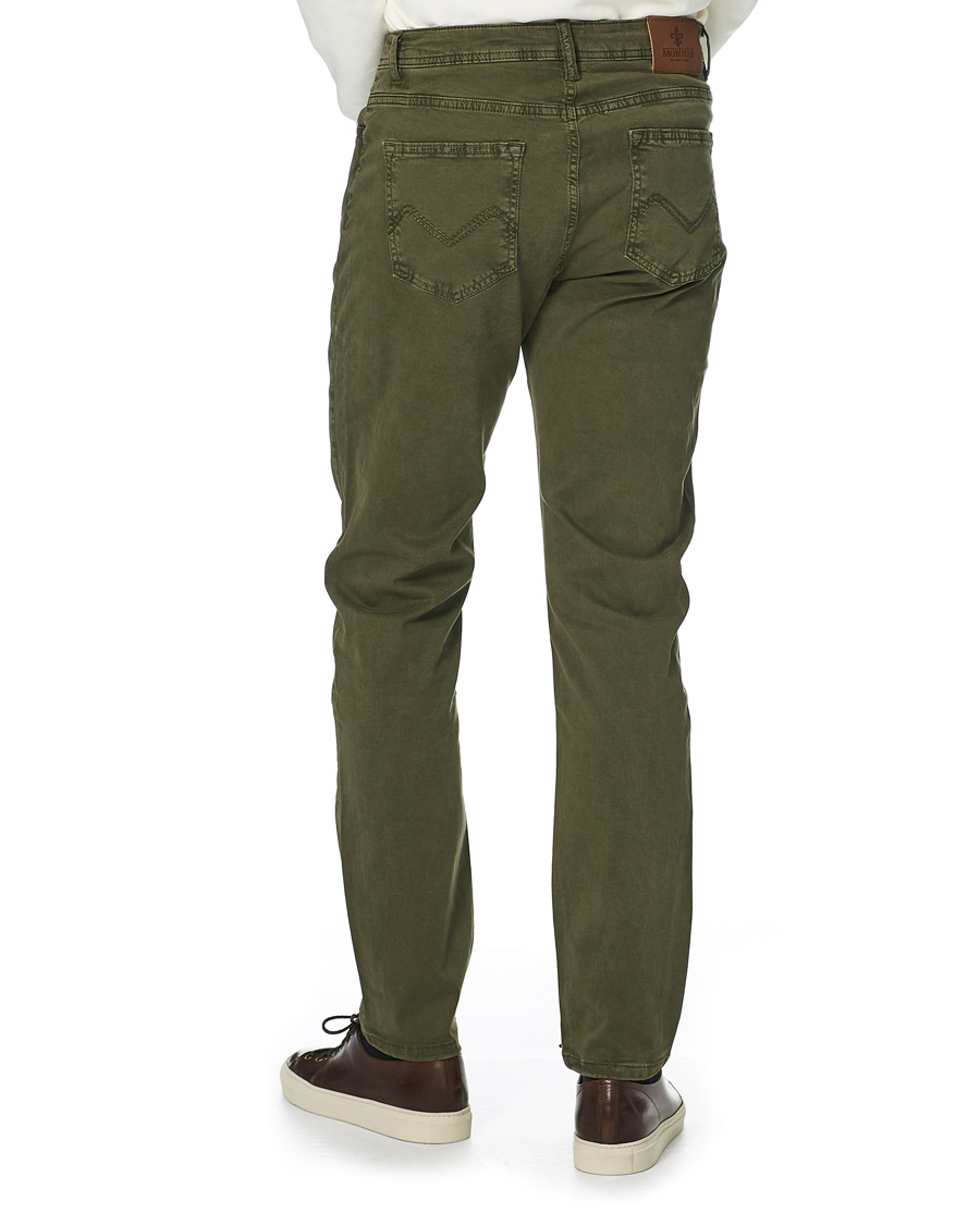 Herr | Byxor | Morris | James Brushed Chinos Olive
