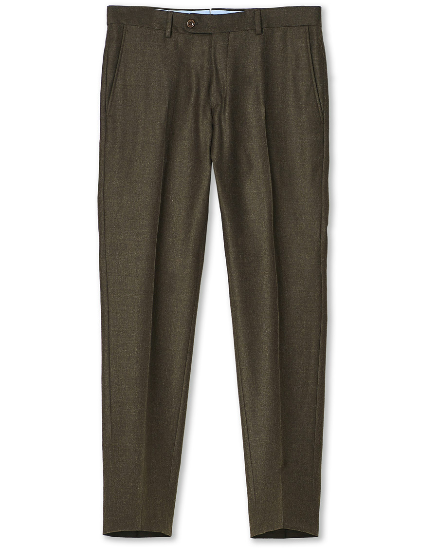Herr | Byxor | Morris | Rodney Flannel Trousers Brown