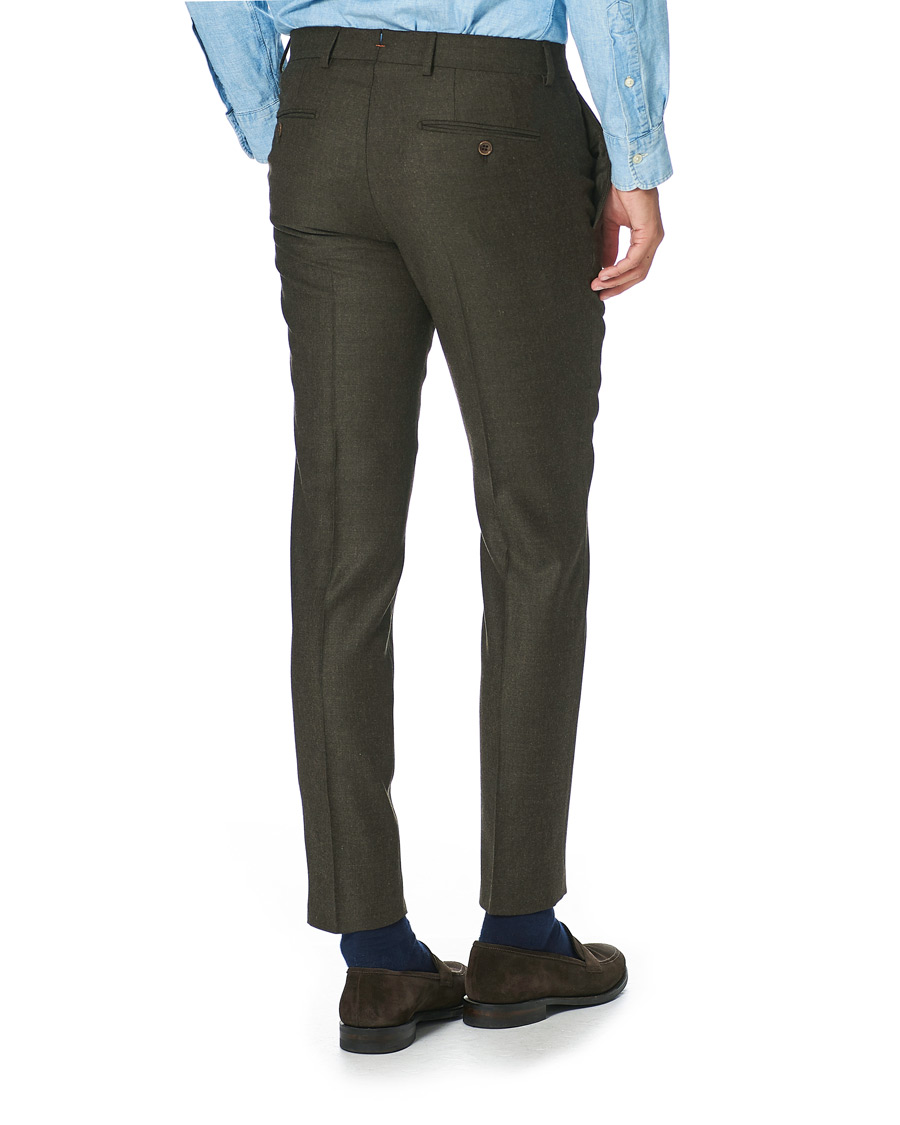 Herr | Byxor | Morris | Rodney Flannel Trousers Brown