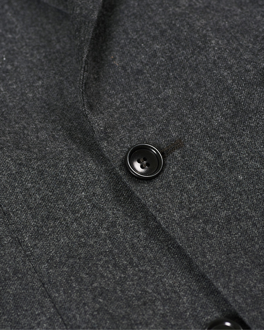 Herr | Kavajer | Morris | Roger Double Breasted Flannel Blazer Dark Grey