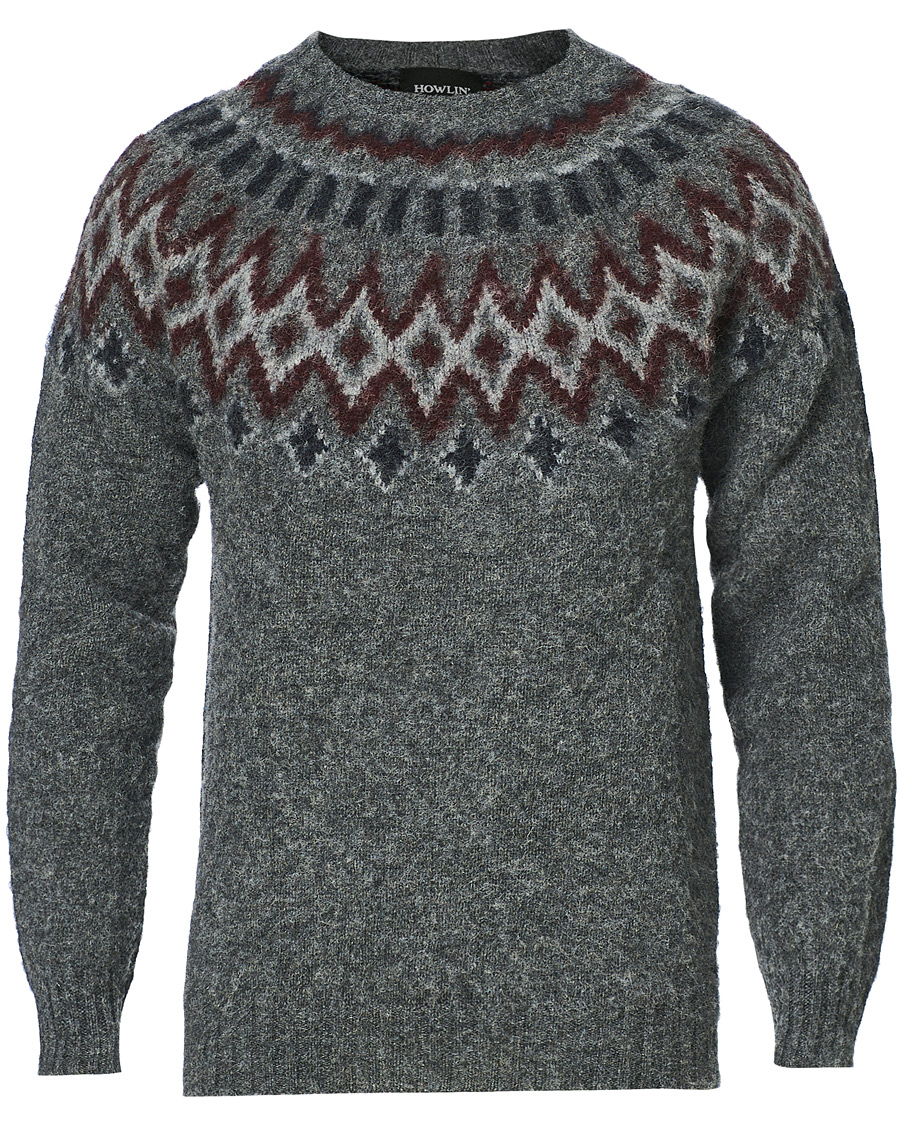 Herr | Tröjor | Howlin' | Brushed Wool Fair Isle Crew Sweater Oxford