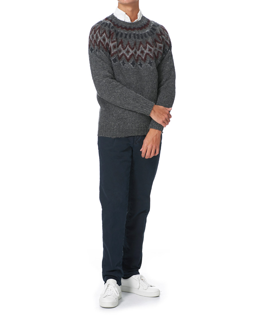 Herr | Tröjor | Howlin' | Brushed Wool Fair Isle Crew Sweater Oxford