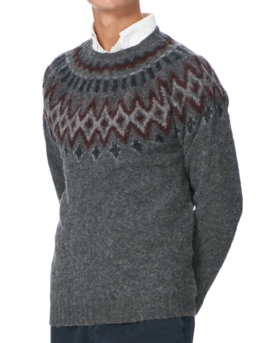 Herr | Tröjor | Howlin' | Brushed Wool Fair Isle Crew Sweater Oxford