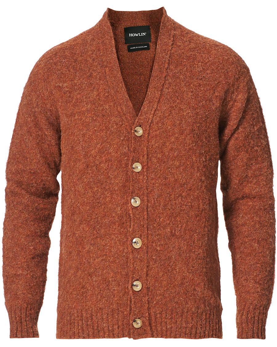 Herr | Tröjor | Howlin' | Brushed Wool Cardigan Distant Earth