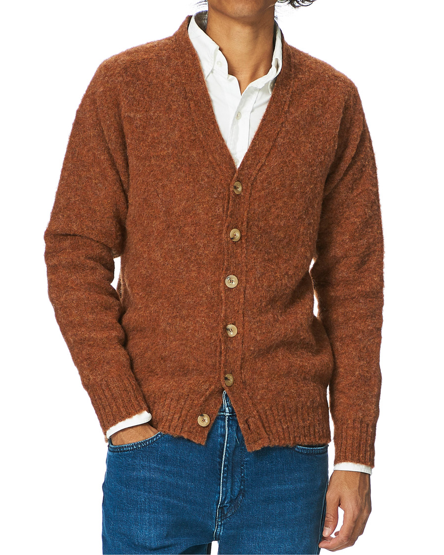 Herr | Tröjor | Howlin' | Brushed Wool Cardigan Distant Earth