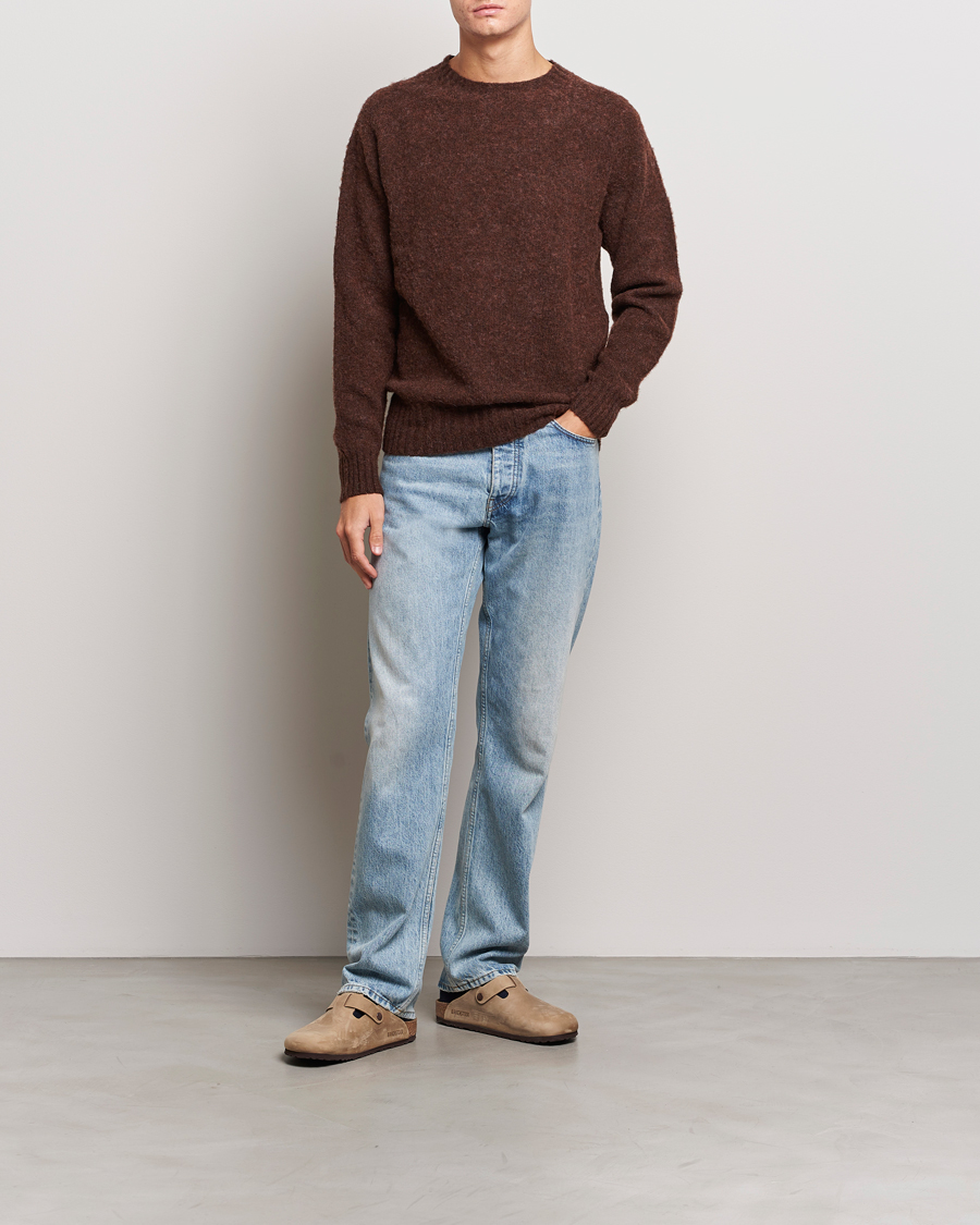 Herr | Tröjor | Howlin' | Brushed Wool Sweater Brownish