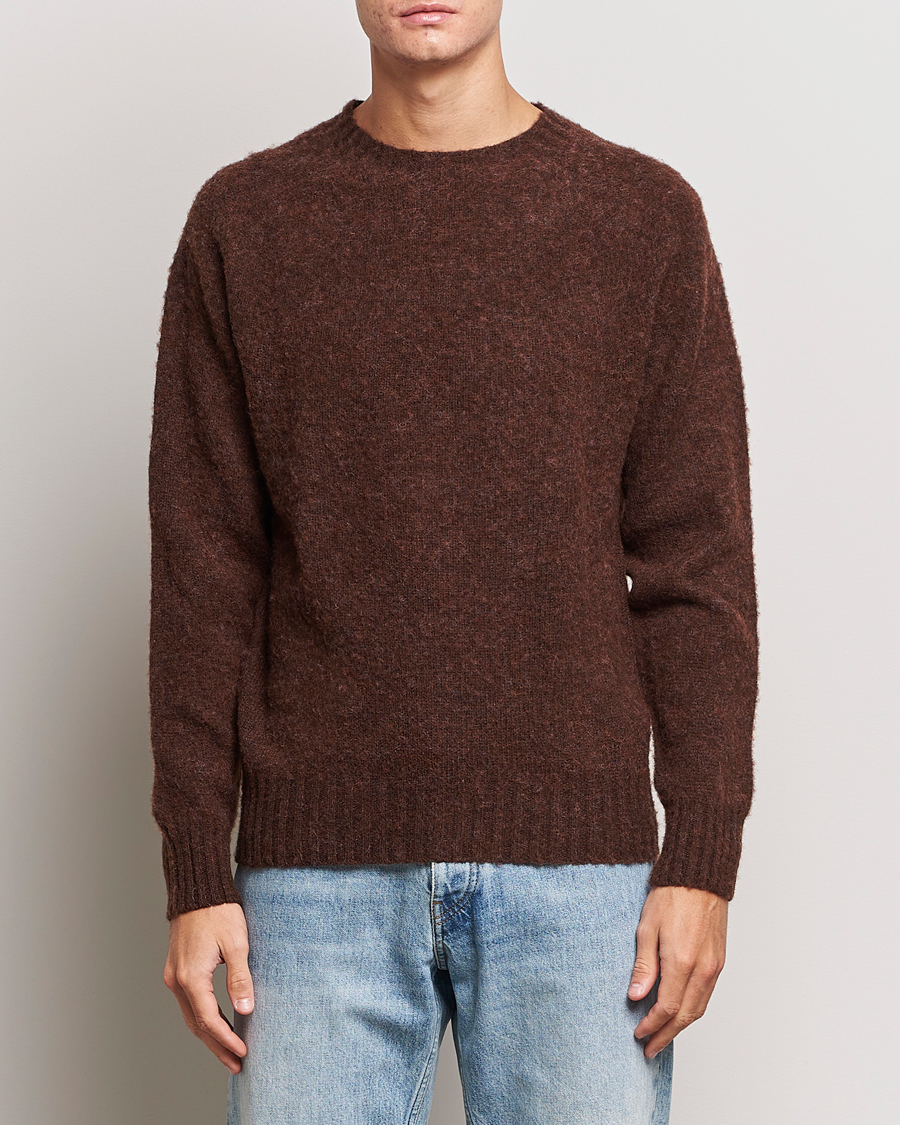 Herr | Tröjor | Howlin' | Brushed Wool Sweater Brownish