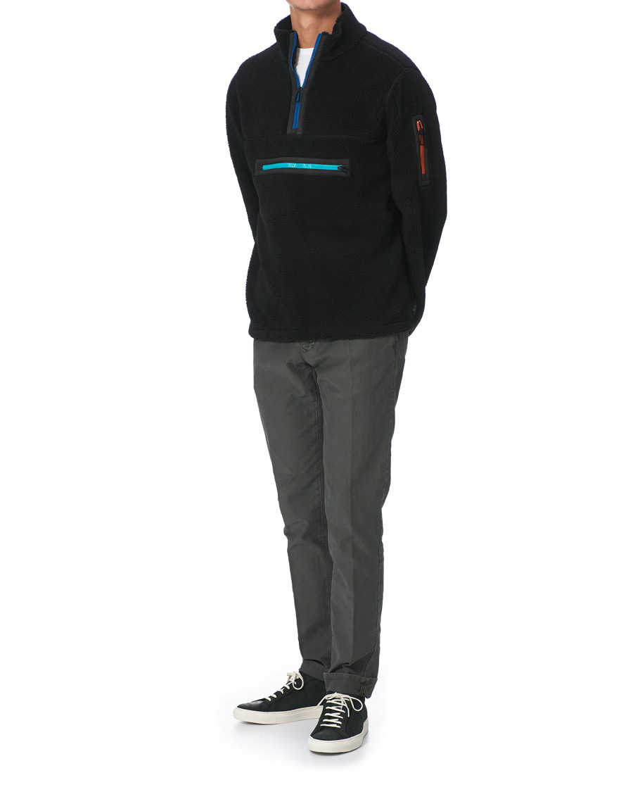 Herr | Tröjor | PS Paul Smith | Half Zip Fleece Sweater Black