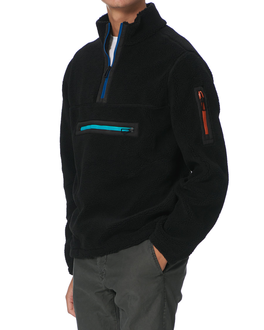 Herr | Tröjor | PS Paul Smith | Half Zip Fleece Sweater Black