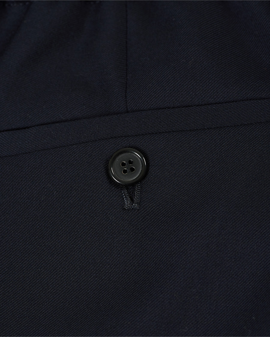 Herr | Byxor | Paul Smith | Drawstring Elastic Wool Pant Navy