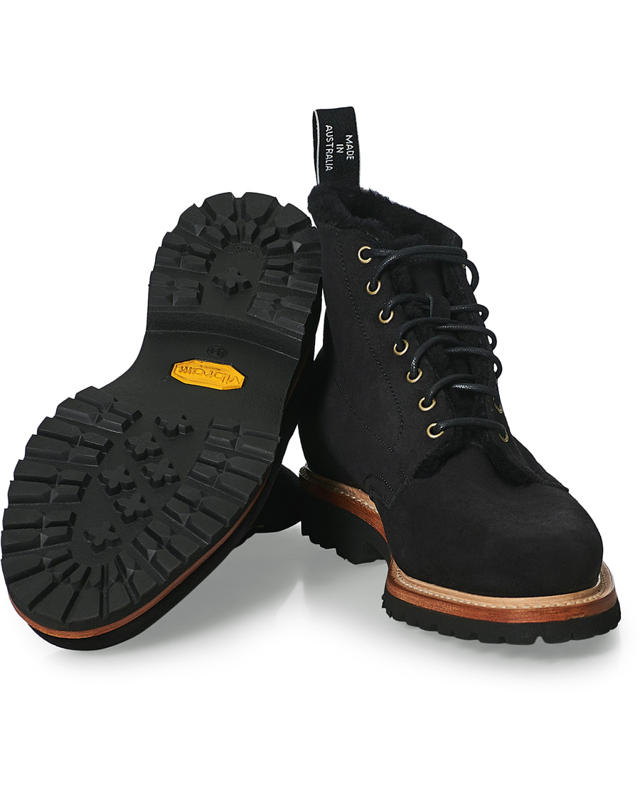 Herr | R.M.Williams Urban Rickaby Shearling Boot Nero Suede | R.M.Williams | Urban Rickaby Shearling Boot Nero Suede