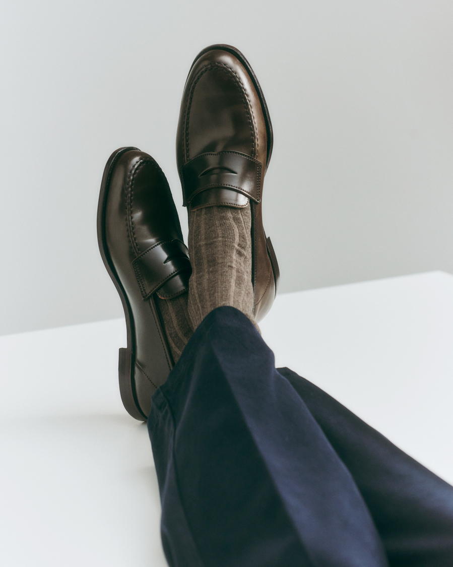 Herr | Crockett & Jones Harvard Unlined Loafer Dark Brown Cordovan | Crockett & Jones | Harvard Unlined Loafer Dark Brown Cordovan