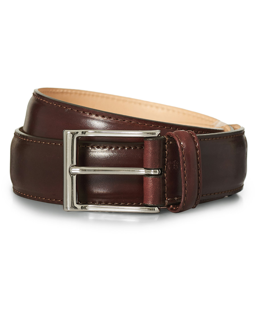 Herr | Crockett & Jones Belt 3.2 cm Burgundy Cordovan | Crockett & Jones | Belt 3.2 cm Burgundy Cordovan