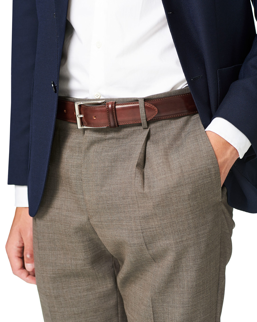 Herr | Crockett & Jones Belt 3.2 cm Burgundy Cordovan | Crockett & Jones | Belt 3.2 cm Burgundy Cordovan