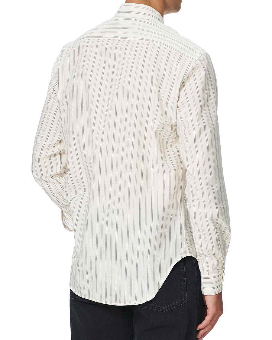 Herr | Skjortor | Sunflower | Dan Striped Cotton Shirt Off White