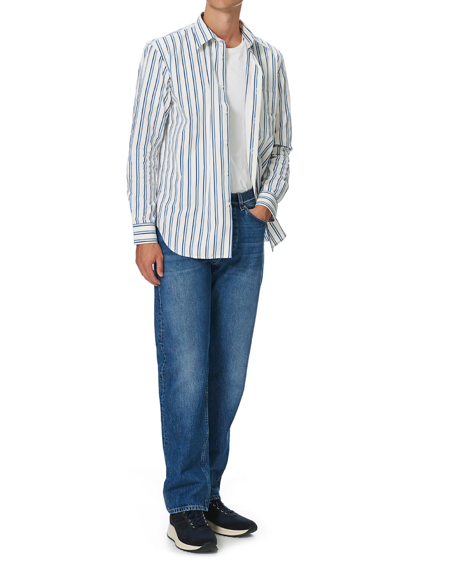 Herr | Skjortor | Sunflower | Adrian Striped Shirt White/Blue