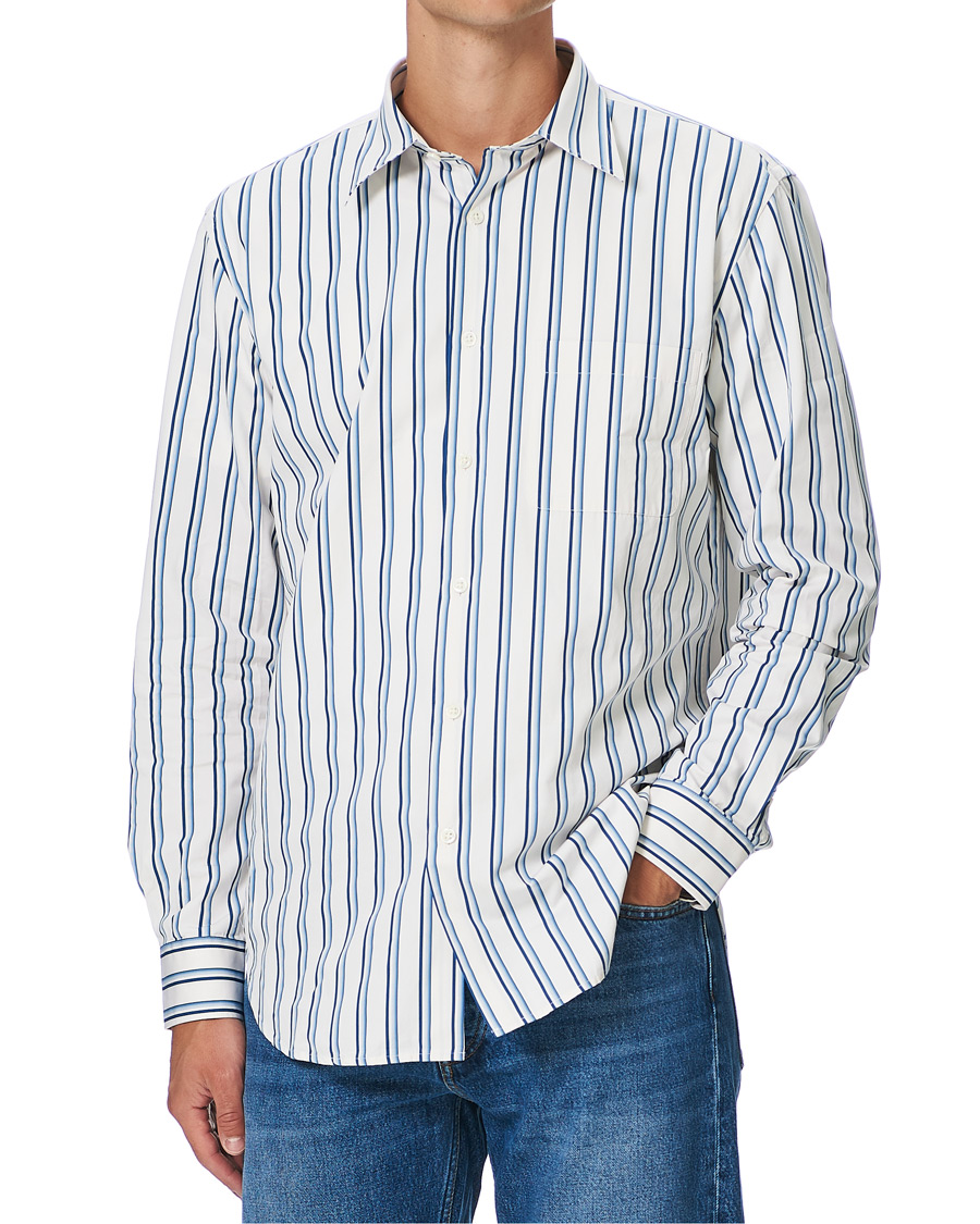Herr | Skjortor | Sunflower | Adrian Striped Shirt White/Blue