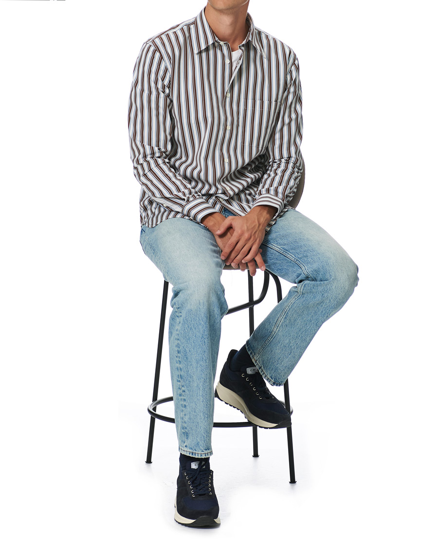 Herr | Skjortor | Sunflower | Adrian Striped Shirt Brown/Cream