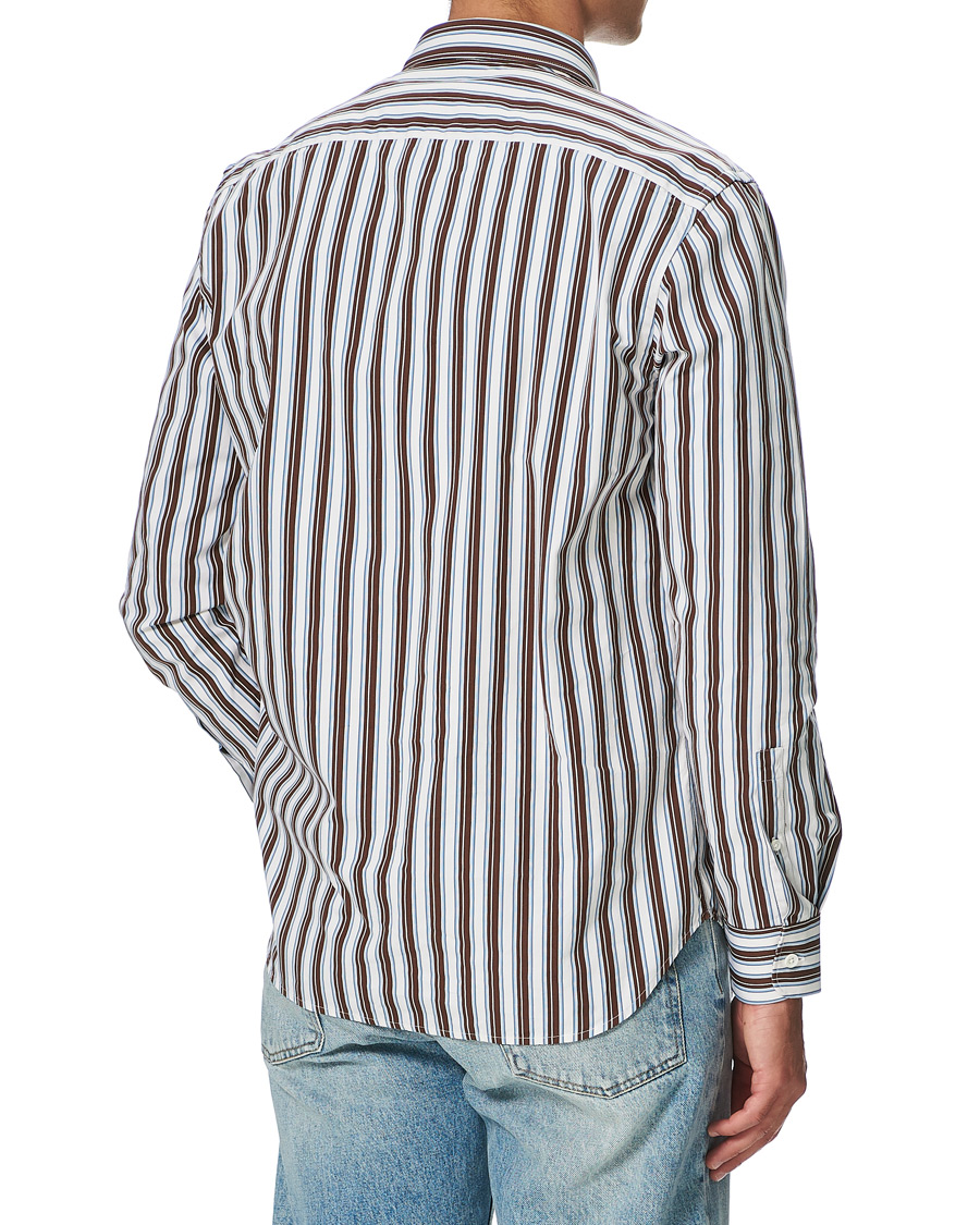 Herr | Skjortor | Sunflower | Adrian Striped Shirt Brown/Cream