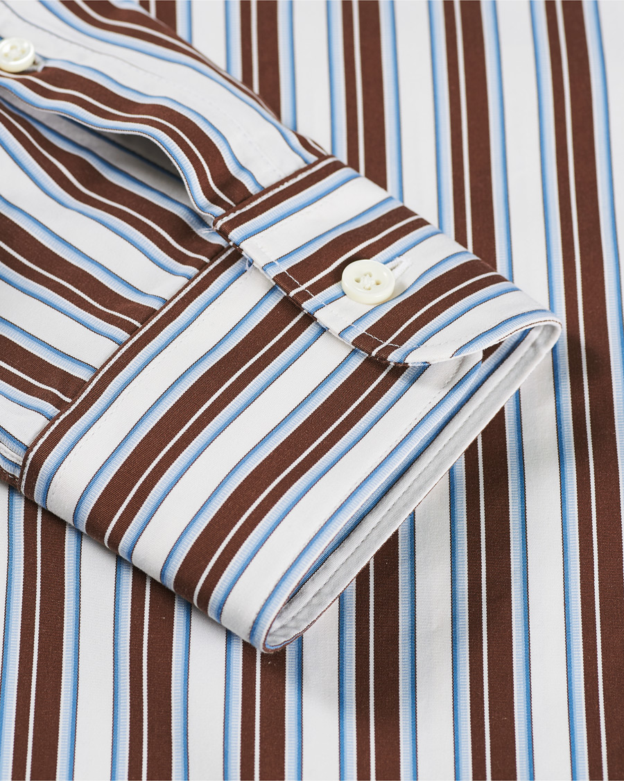 Herr | Skjortor | Sunflower | Adrian Striped Shirt Brown/Cream