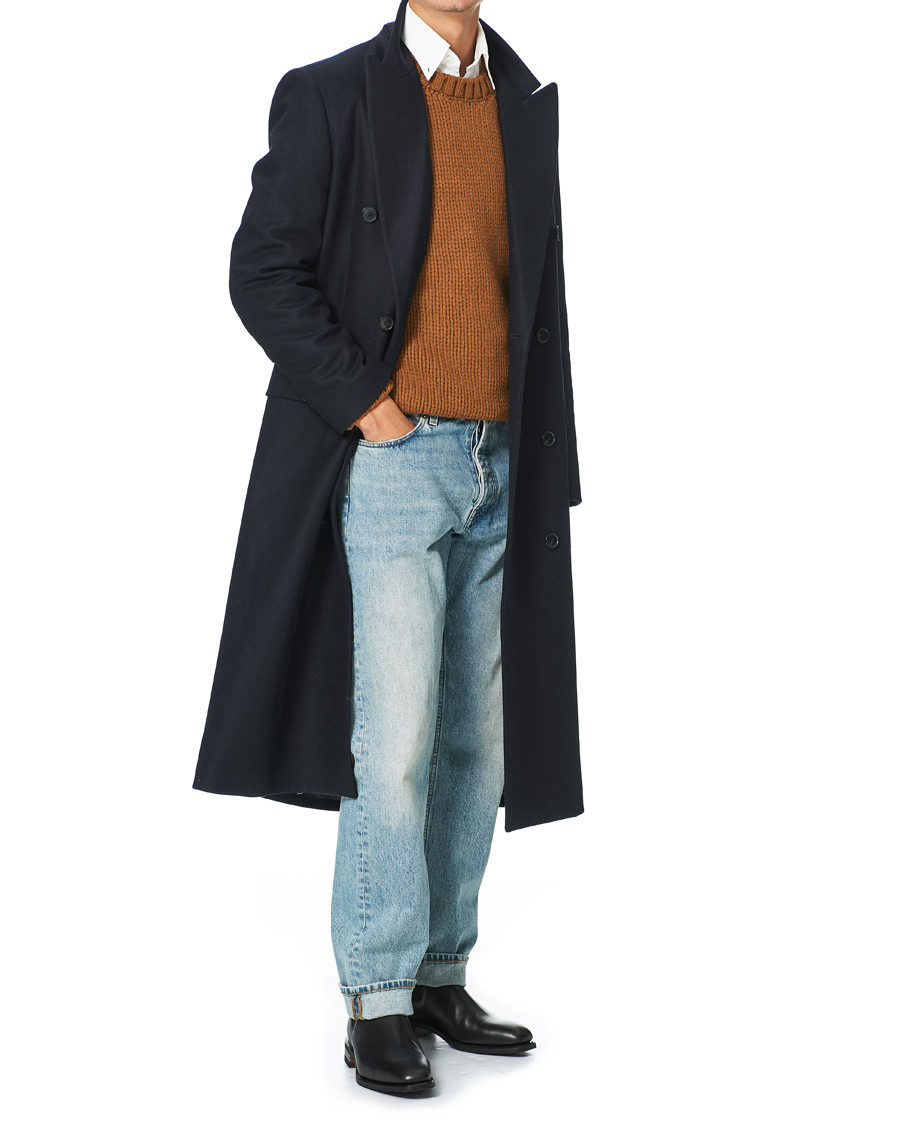 Herr | Jackor | Sunflower | Long Coat Navy