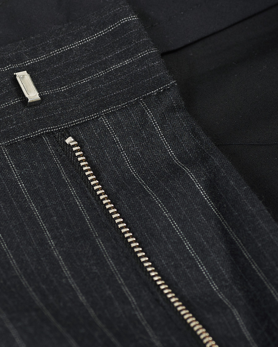 Herr | Byxor | Sunflower | Mac Pinstripe Wool Trousers Charcoal