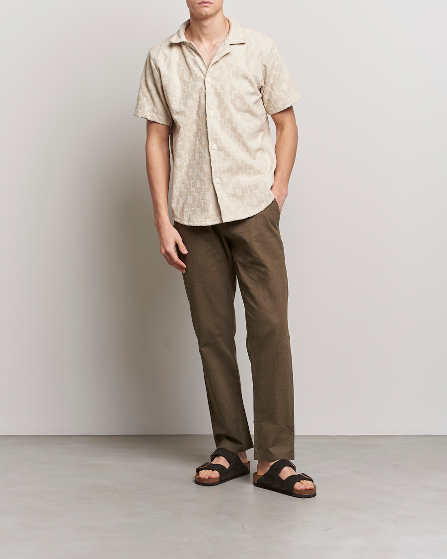 Herr | Skjortor | OAS | Machu Terry Short Sleeve Shirt Beige