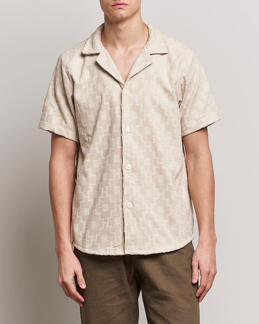 Herr | Casual | OAS | Machu Terry Short Sleeve Shirt Beige