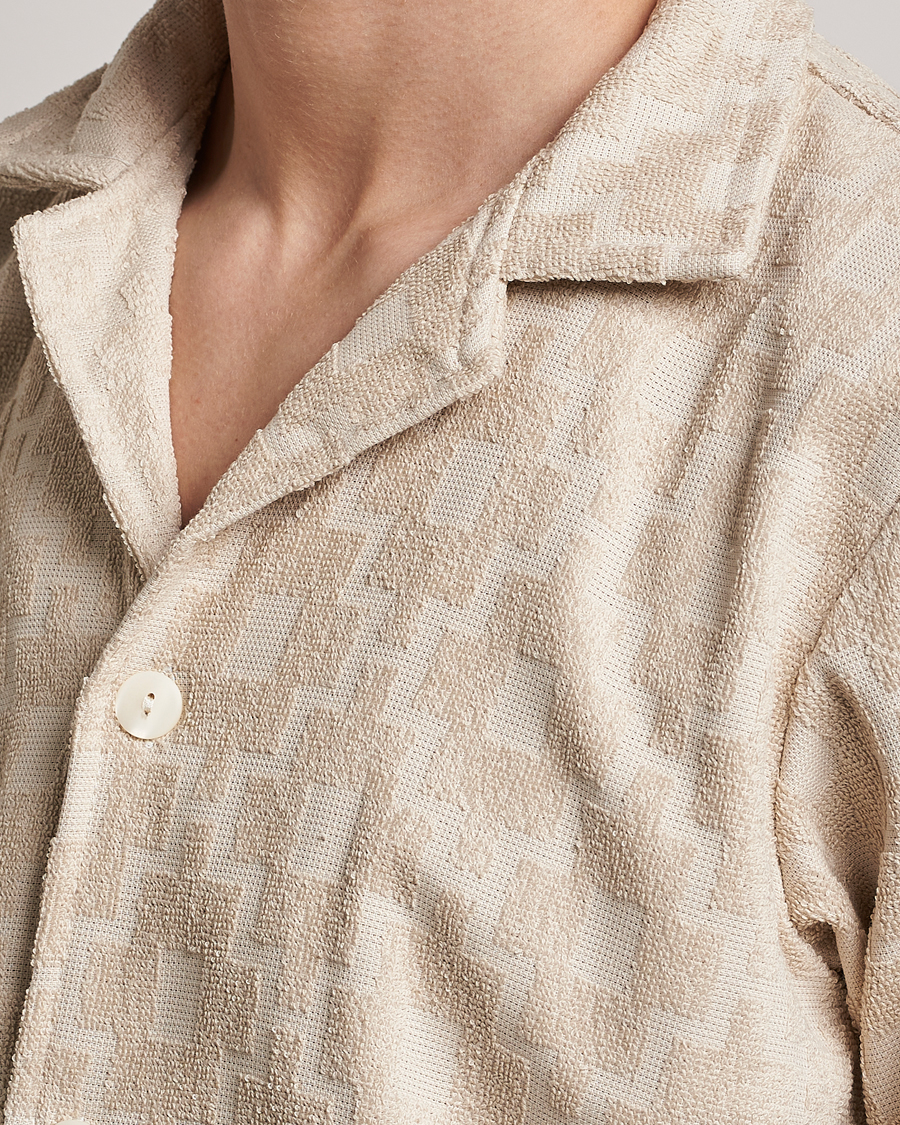 Herr | Skjortor | OAS | Machu Terry Short Sleeve Shirt Beige