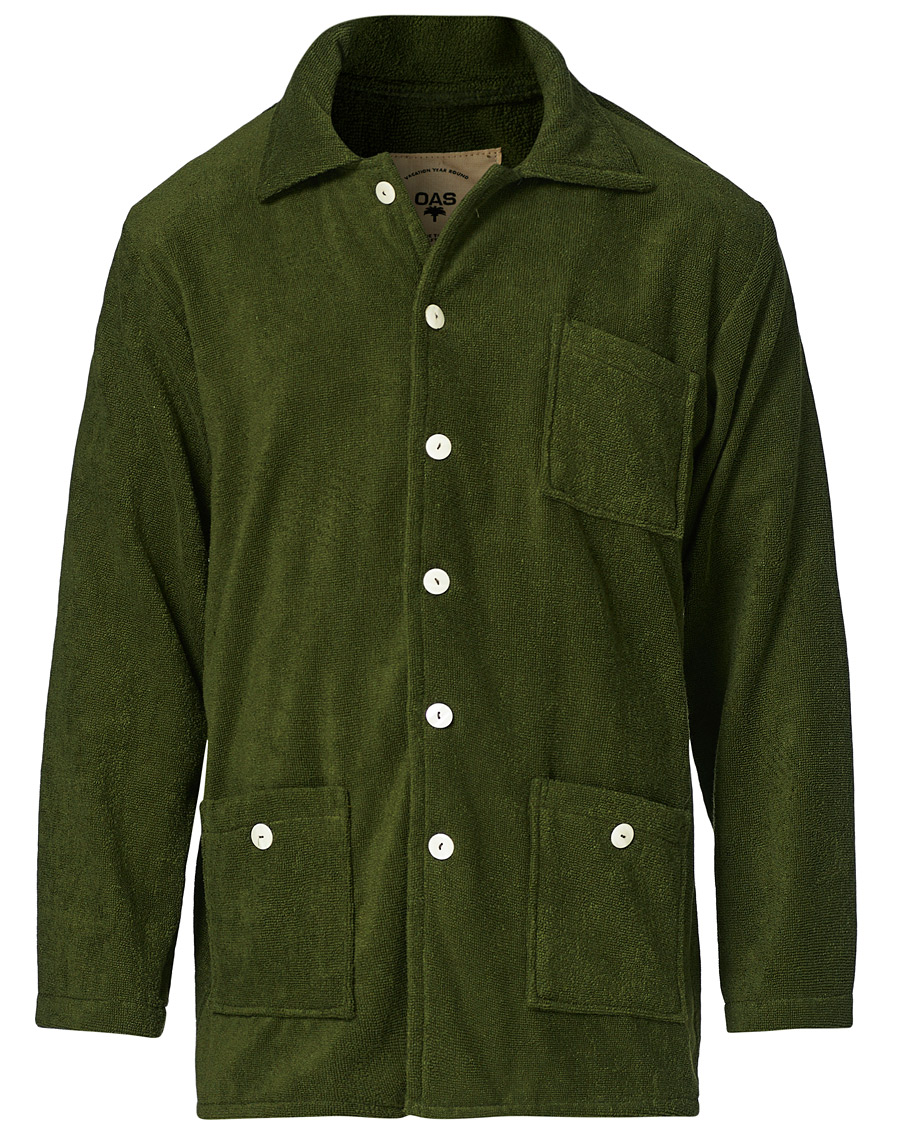 Herr | Skjortor | OAS | Beach Dandy Terry Overshirt Army