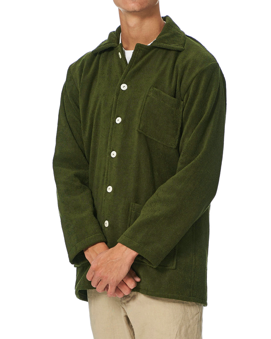 Herr | Skjortor | OAS | Beach Dandy Terry Overshirt Army