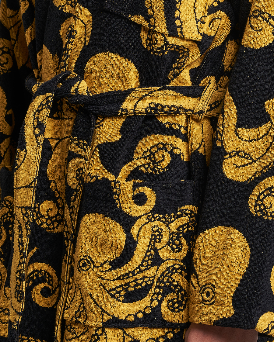 Herr | Pyjamas & Morgonrockar | OAS | Terry Robe Black Octo