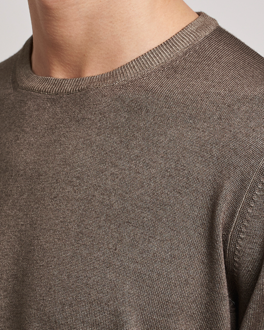 Herr | Tröjor | Gran Sasso | Vintage Merino Fashion Fit Crew Neck Pullover Beige