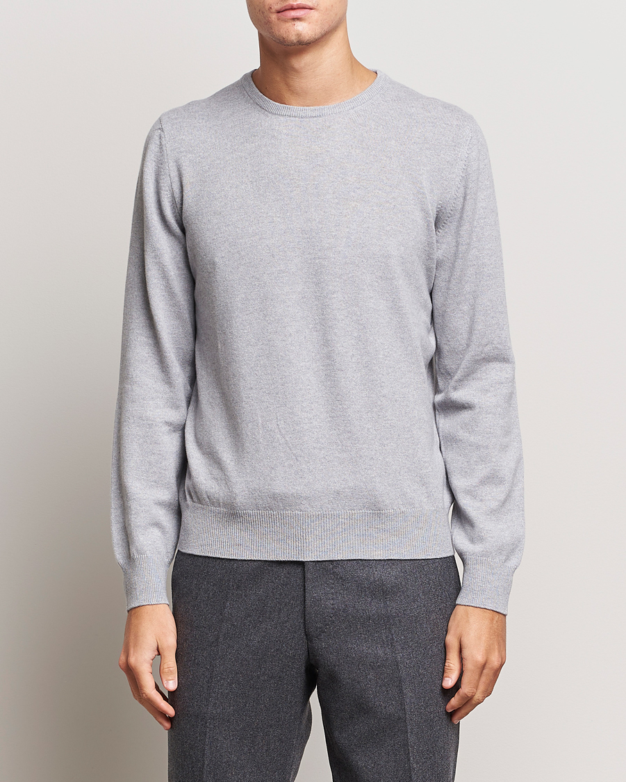 Herr |  | Gran Sasso | Wool/Cashmere Crew Neck Light Grey