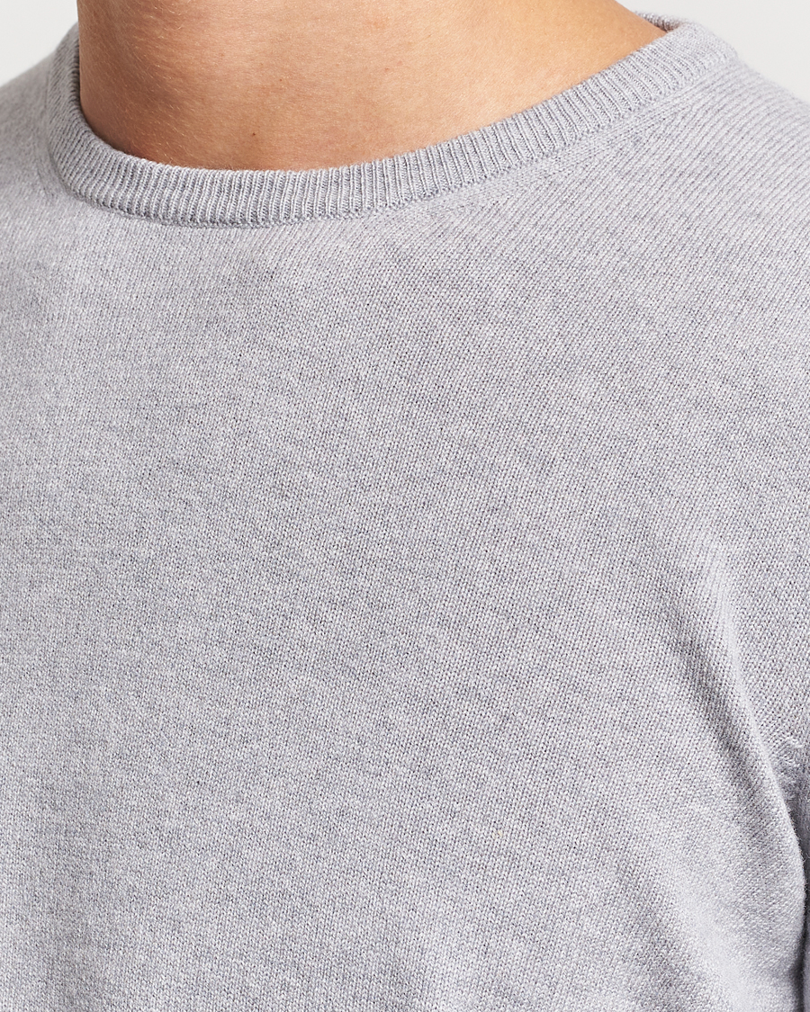Herr | Tröjor | Gran Sasso | Wool/Cashmere Crew Neck Light Grey