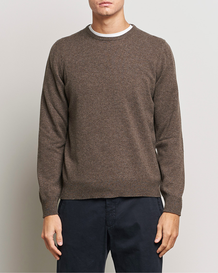 Herr |  | Gran Sasso | Wool/Cashmere Crew Neck Brown Melange