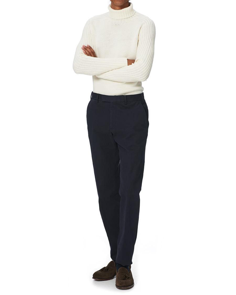 Herr | Tröjor | Gran Sasso | Rainwool Rollneck White
