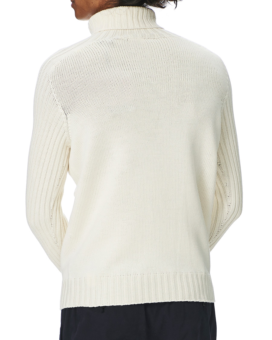 Herr | Tröjor | Gran Sasso | Rainwool Rollneck White