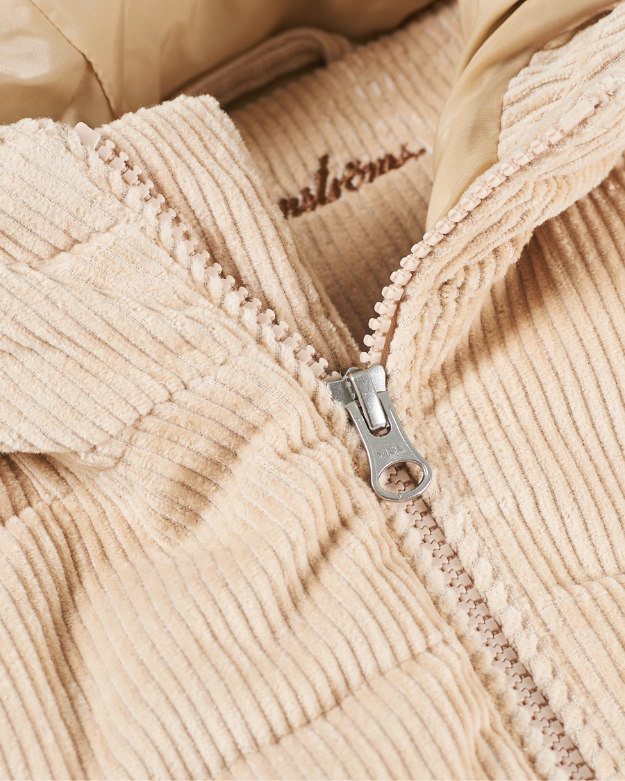 Herr | Jackor | Stenströms | Padded Corduroy Hood Vest Creme