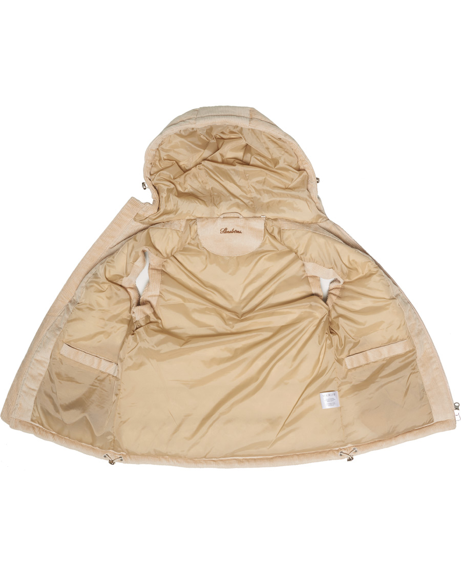 Herr | Jackor | Stenströms | Padded Corduroy Hood Vest Creme