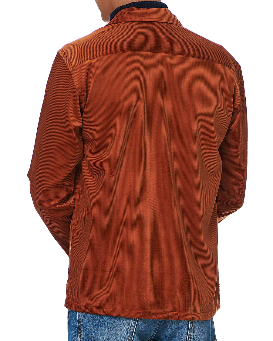 Herr | Skjortor | Eton | Cotton Corduroy Overshirt Orange