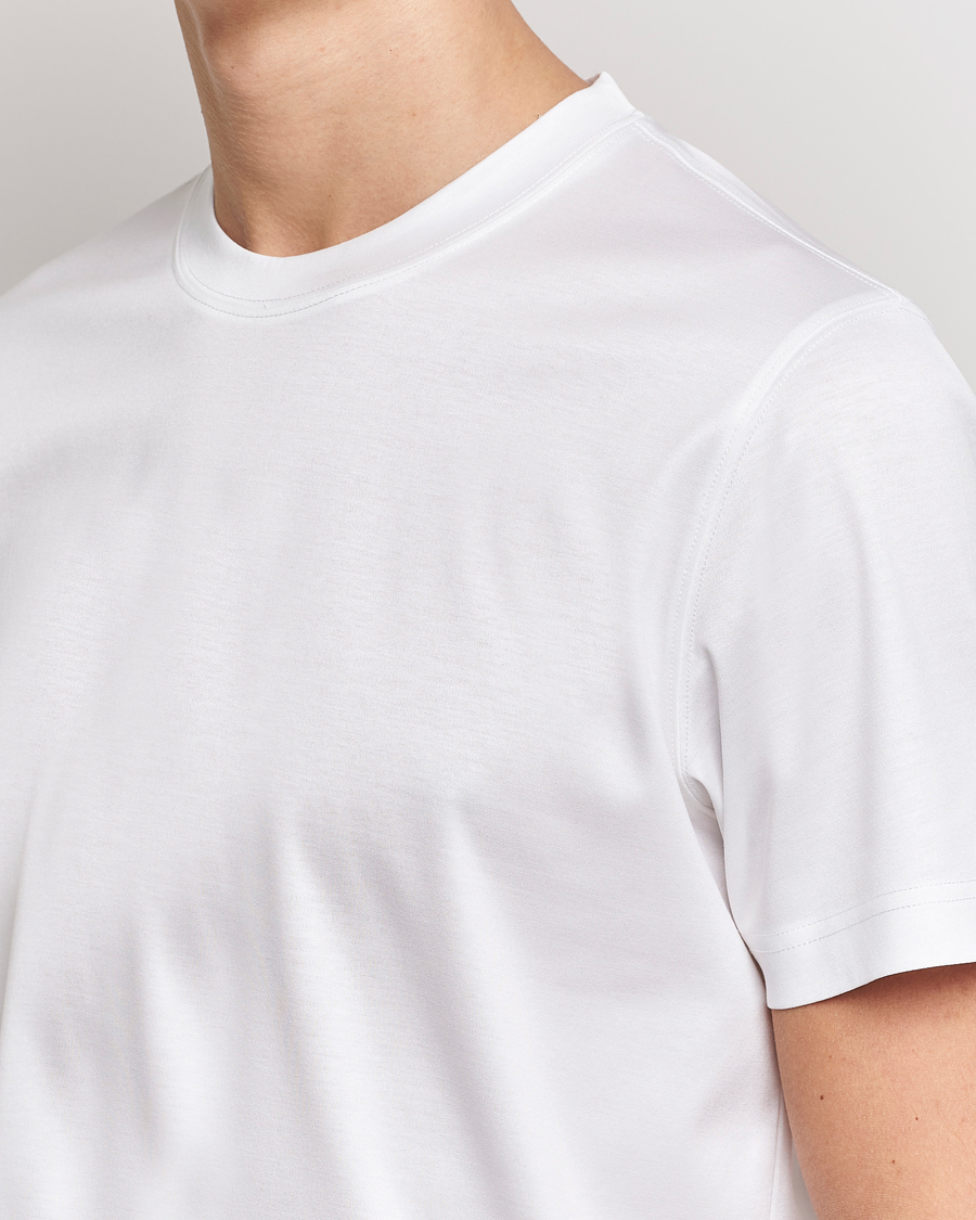 Herr | T-Shirts | Eton | Filo Di Scozia Cotton T-Shirt White