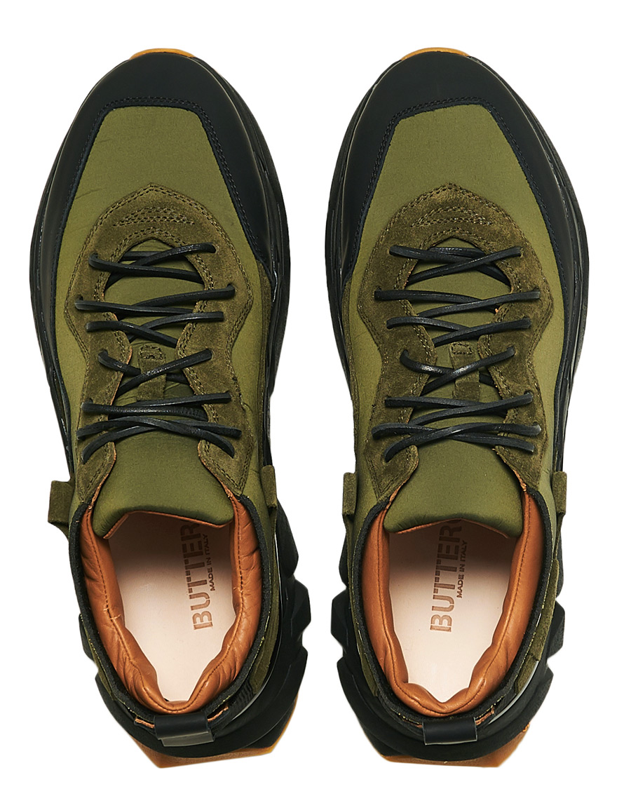 Herr | Buttero Spazio Running Sneaker Black/Olive | Buttero | Spazio Running Sneaker Black/Olive
