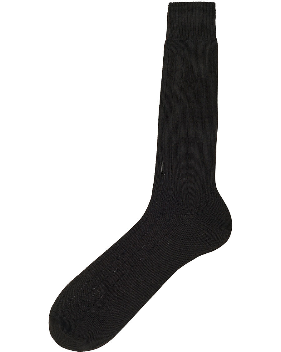 Herr | Underkläder | Bresciani | Wool/Nylon Heavy Ribbed Socks Brown