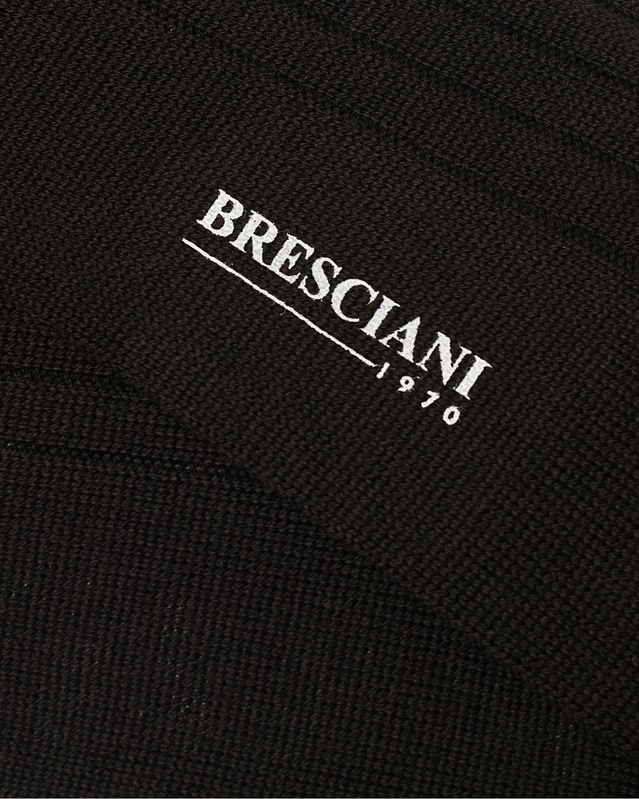Herr | Underkläder | Bresciani | Wool/Nylon Heavy Ribbed Socks Brown