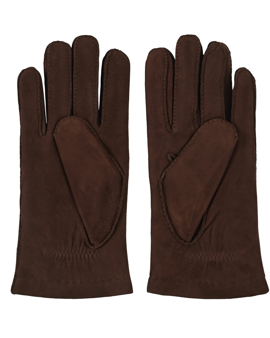 Herr | Hestra Arthur Wool Lined Suede Glove Marron | Hestra | Arthur Wool Lined Suede Glove Marron