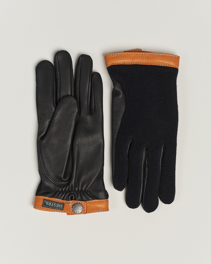 Herr | Handskar | Hestra | Deerskin Wool Tricot Glove BlackBlack